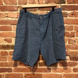 Johnnie-O Sterling Chambray Short Size 40 Linen/Cotton Blend